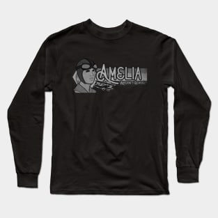 Amelia Aircraft School BW Long Sleeve T-Shirt